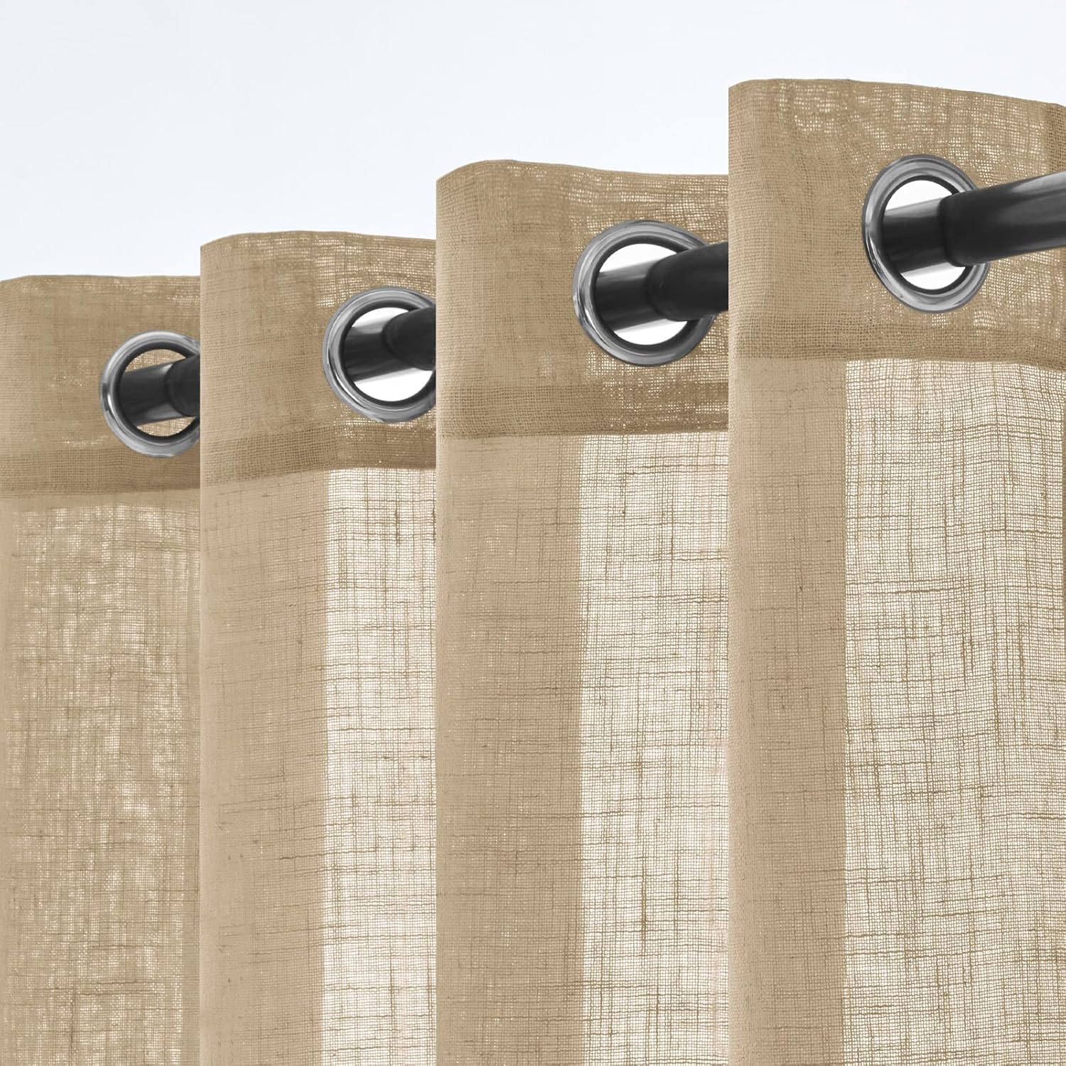 Cortinas lino beige