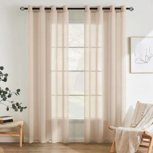 Cortinas visillo beige para salón