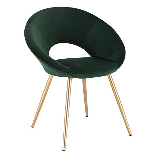 Silla de comedor tapizada en terciopelo