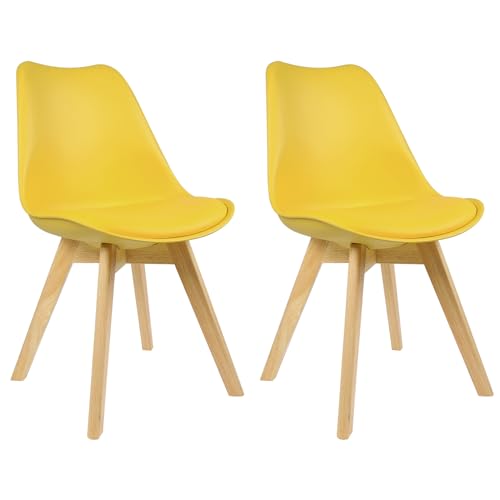 Sillas de comedor de madera minimalistas pack 2