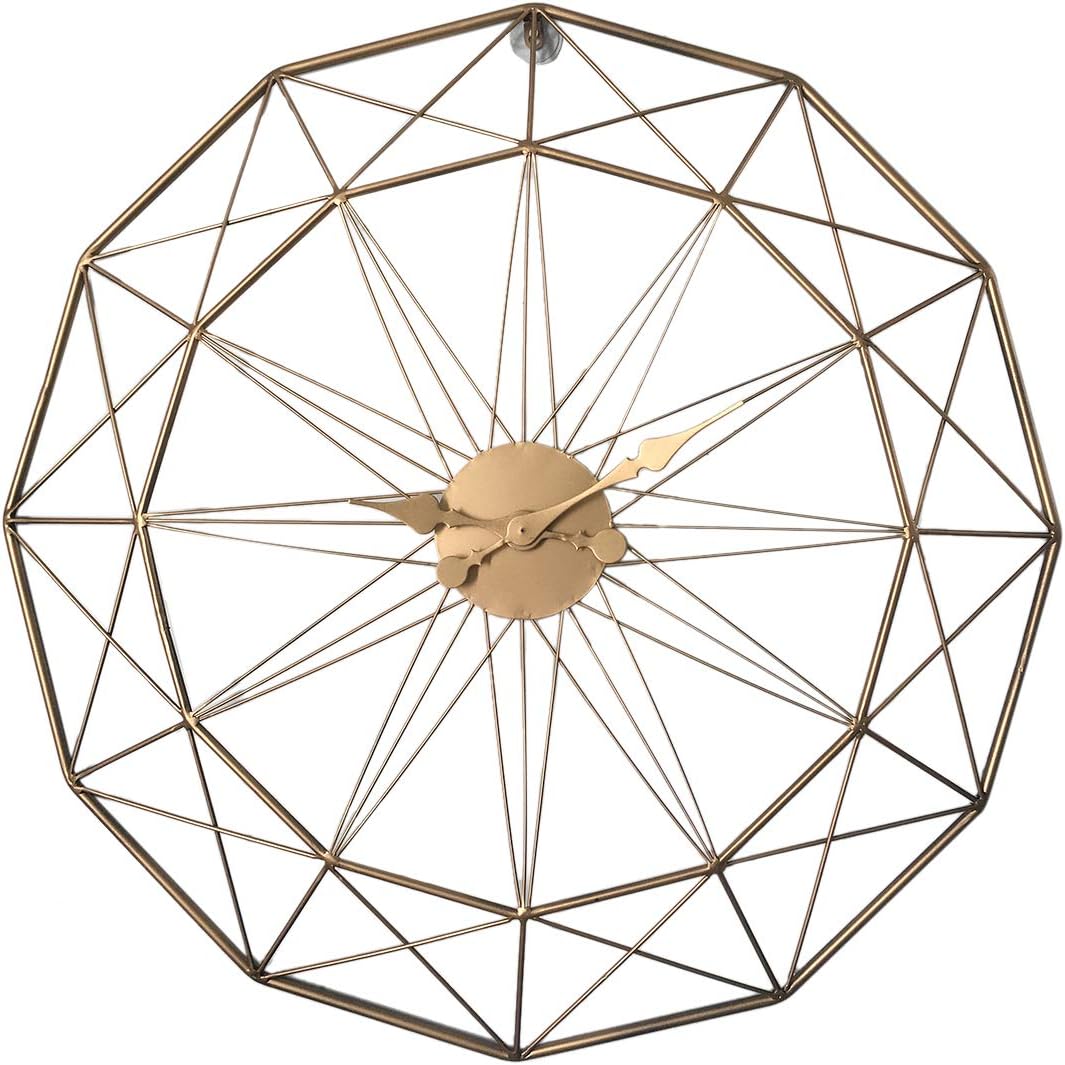 Reloj de pared metálico grande silencioso aproximadamente 60 cm